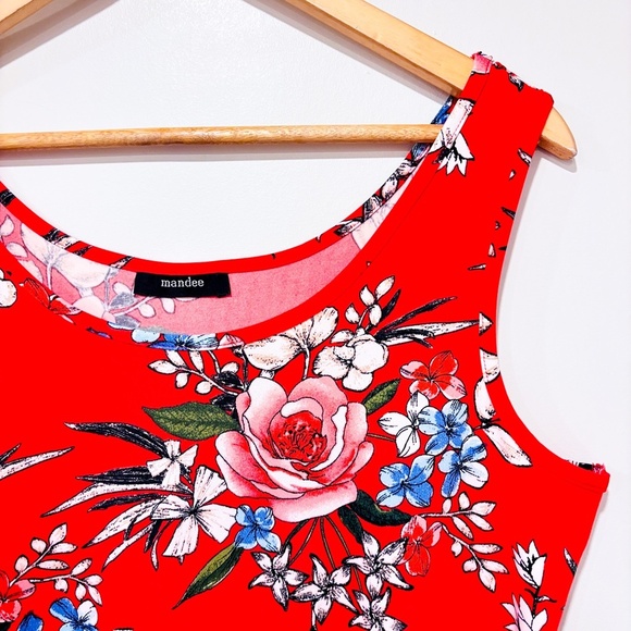 MANDEE Red floral dress - Picture 3 of 6